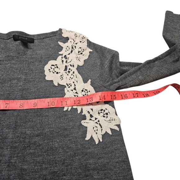 J Crew Lace Crochet Applique Sweater XS - Picture 6 of 6